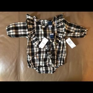 OLD NAVY- NEVER WORN, tags still intact- 0-3 month plaid long sleeve
